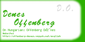 denes offenberg business card